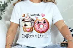Coffee To My Donut Funny Valentine Png Product Image 3