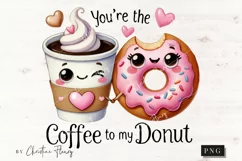 Coffee To My Donut Funny Valentine Png Product Image 4