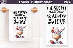 Coffee Valentine Kitchen Towel | Valentines Towel PNG Product Image 1