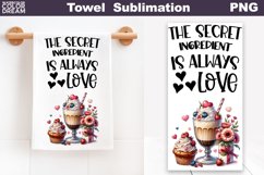 Coffee Valentine Kitchen Towel | Valentines Towel PNG Product Image 1