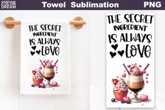 Coffee Valentine Kitchen Towel | Valentines Towel PNG Product Image 1