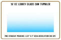Ombre Summe 16oz Libby Glass Can Tumbler Wrap Product Image 2