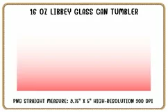Ombre Summe 16oz Libby Glass Can Tumbler Wrap Product Image 2