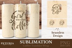 coffee tumbler design being used as a sublimation tumbler wrap