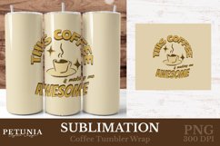 coffee tumbler design being used as a sublimation tumbler wrap