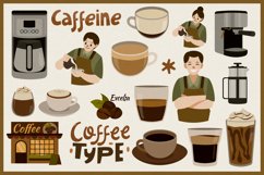 Coffee Types Vector Clipart & Seamless Patterns Product Image 2