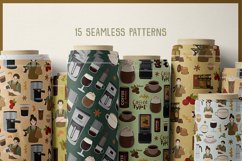 Coffee Types Vector Clipart & Seamless Patterns Product Image 7