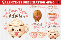 Cute Valentine's sublimation | Valentines Coffee Print Product Image 1