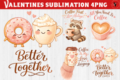 Cute Valentine's sublimation | Valentines Coffee Print Product Image 1
