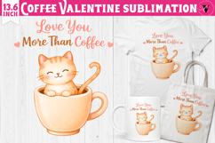 Cute Valentine's sublimation | Valentines Coffee Print Product Image 1