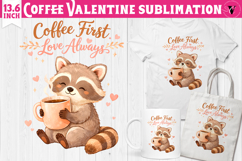 Cute Valentine's sublimation | Valentines Coffee Print Product Image 1