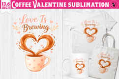 Cute Valentine's sublimation | Valentines Coffee Print Product Image 1