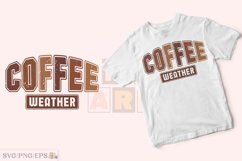 Coffee Weather SVG Retro Fall Season T-shirt Design Product Image 2