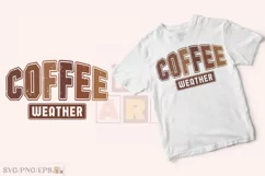 Coffee Weather SVG Retro Fall Season T-shirt Design Product Image 2