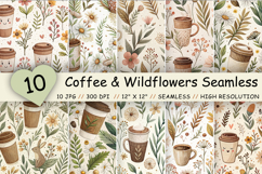 coffee wildflowers pattern, coffee floral pattern, wildflowers coffee pattern, cozy coffee pattern, coffee seamless pattern, floral coffee background, coffee digital paper, wildflower coffee paper, cozy floral pattern, rustic coffee pattern, coffee botani