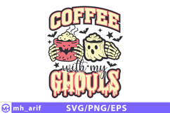 Halloween Coffee Hand-drawn SVG PNG T-shirt Design Product Image 1