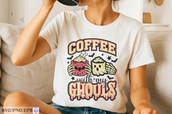 Halloween Coffee Hand-drawn SVG PNG T-shirt Design Product Image 2