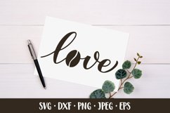 Love with coffee bean hand lettered SVG. Coffee lover SVG Product Image 3