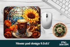 Stained glass mouse pad sublimation | Sunflower mousepad 