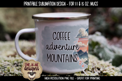 Coffee Adventure Mountains | 11 &amp; 15 oz Mug Design Product Image 2