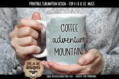 Coffee Adventure Mountains | 11 &amp; 15 oz Mug Design Product Image 4