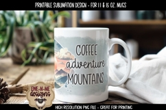 Coffee Adventure Mountains | 11 &amp; 15 oz Mug Design Product Image 5