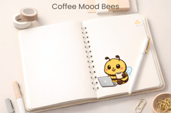 Coffee Mood Bees | Cute Bee Clipart Product Image 1