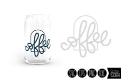 Coffee Glass Can Decal | Printable 16oz Cup Design SVG Product Image 1