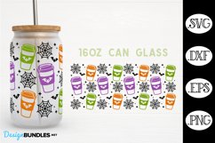 Halloween Coffee 16 oz Can Glass Wrap SVG Product Image 1
