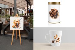 Watercolor Coffee Clipart Product Image 5
