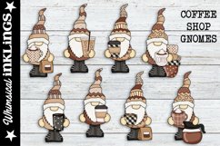 Coffee Shop Gnome Clipart For Sublimation and Crafting Product Image 1