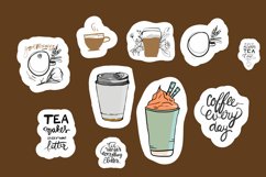 Coffee and tea stickers MEGA bundle Product Image 2