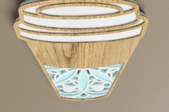 Layered Coffee To Go Mandala Laser Cut File | Coffee SVG Product Image 5