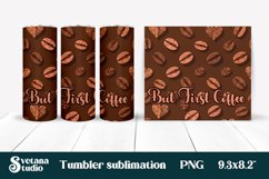 Coffee tumbler wrap | Coffee beans tumbler sublimation Product Image 1