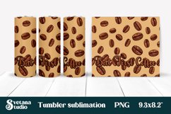 Coffee tumbler wrap | Coffee beans tumbler sublimation Product Image 1