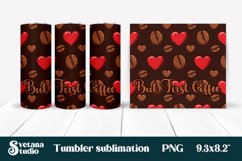 Coffee tumbler wrap | Coffee beans tumbler sublimation Product Image 1