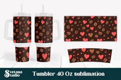 40 oz tumbler designs | Coffee beans tumbler wrap Product Image 1