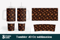 40 oz tumbler designs | Coffee beans tumbler wrap Product Image 1