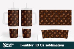 40 oz tumbler designs | Coffee beans tumbler wrap Product Image 1
