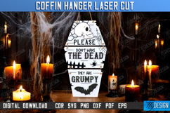 Coffin Hanging Decoration Laser Cut | Seasonal Décor Idea Product Image 1