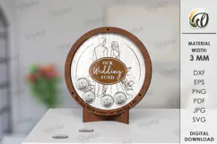 Coin Holder LaserCut. Wooden Money Box SVG Product Image 1