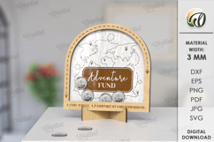 Coin Holder LaserCut. Wooden Money Box SVG Product Image 1