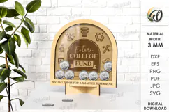 Coin Holder LaserCut. Wooden Money Box SVG Product Image 1