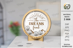 Coin Holder LaserCut. Wooden Money Box SVG Product Image 1