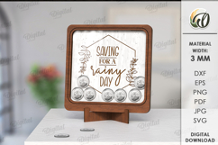 Coin Holder LaserCut. Wooden Money Box SVG Product Image 1