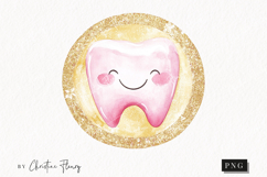 Pink Watercolor Coin - Tooth Fairy PNG Product Image 1