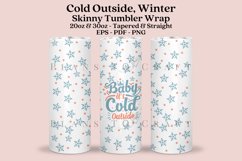 cold outside winter skinny tumbler sublimation wrap with high resolution 300 DPI and transparant background perfect for 20oz and 30oz skinny tumbler