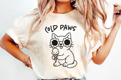 Hipster Cat Line Art Clipart, Funny Puns SVG | PNG | EPS Product Image 2