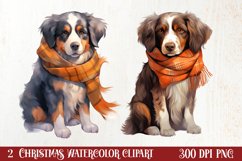 Cold Weather Dogs Sublimation Clipart, Christmas PNG Product Image 1