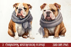 Cold Weather Dogs Sublimation Clipart, Christmas PNG Product Image 1